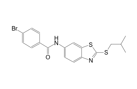 4-bromo-N-[2-(isobutylsulfanyl)-1,3-benzothiazol-6-yl]benzamide