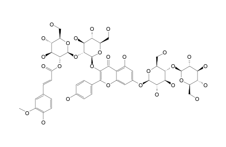 KAEMPFEROL-3-O-BETA-D-[2E-FERULOYL-BETA-D-GLUCOPYRANOSYL-(1->2)-GLUCOPYRANOSIDE]-7-O-BETA-D-[BETA-D-GLUCOPYRANOSYL-(1->4)-GLUCOPYRANOSIDE]