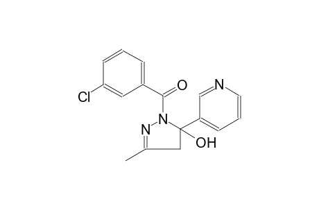 1-(3-chlorobenzoyl)-3-methyl-5-(3-pyridinyl)-4,5-dihydro-1H-pyrazol-5-ol