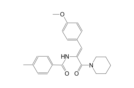 benzamide, N-[(Z)-2-(4-methoxyphenyl)-1-(1-piperidinylcarbonyl)ethenyl]-4-methyl-