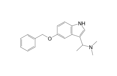 1H-Indole-3-methanamine, N,N,.alpha.-trimethyl-5-(phenylmethoxy)-, (.+-.)-