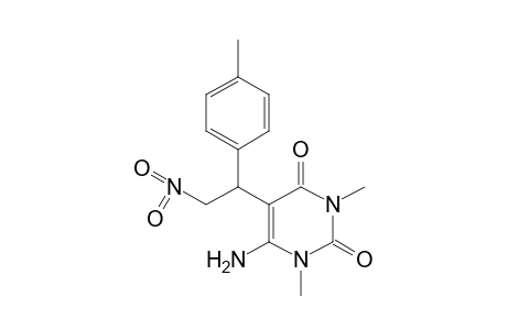 6-amino-1,3-dimethyl-5-[p-methyl-alpha-(nitromethyl)benzyl]uracil