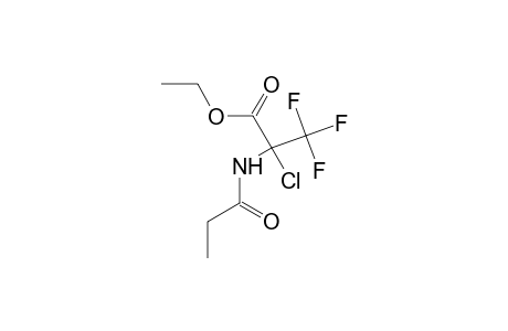 Ethyl 2-chloro-3,3,3-trifluoro-2-(propionylamino)propanoate