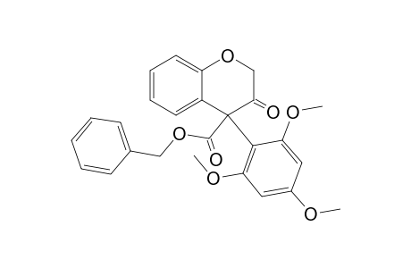 (Phenylmethyl) 3-oxidanylidene-4-(2,4,6-trimethoxyphenyl)chromene-4-carboxylate