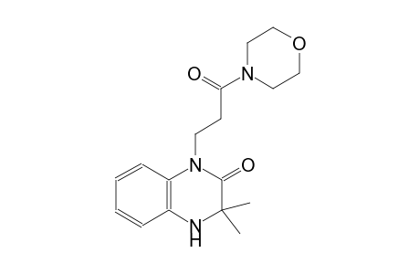 3,3-dimethyl-1-[3-(4-morpholinyl)-3-oxopropyl]-3,4-dihydro-2(1H)-quinoxalinone