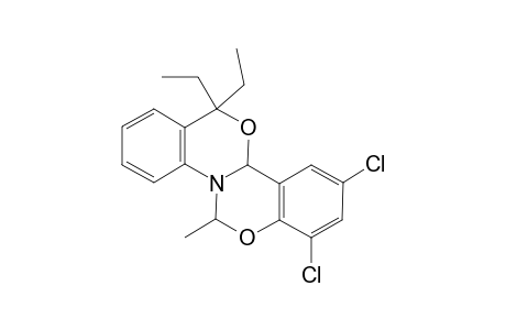 11bH,13H-[3,1]Benzoxazino[1,2-c][1,3]benzoxazine, 8,10-dichloro-13,13-diethyl-6-methyl-
