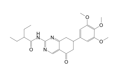 2-ethyl-N-[5-oxo-7-(3,4,5-trimethoxyphenyl)-5,6,7,8-tetrahydro-2-quinazolinyl]butanamide