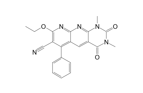 7-Cyano-8-ethoxy-1,3-dimethyl-6-phenyl-2,4-dioxo-1,2,3,4-tetrahydropyrimido[4,5-b]-1,8-naphthyridine