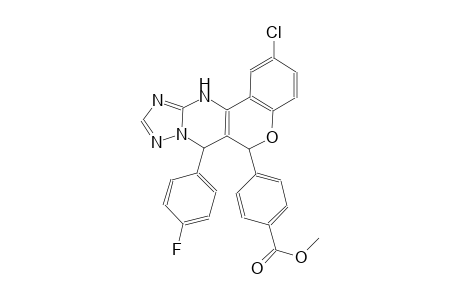 methyl 4-[2-chloro-7-(4-fluorophenyl)-7,12-dihydro-6H-chromeno[4,3-d][1,2,4]triazolo[1,5-a]pyrimidin-6-yl]benzoate