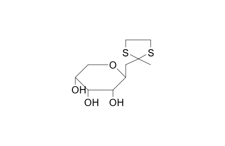 2-(2-Methyl-[1,3]dithiolan-2-ylmethyl)-tetrahydro-pyran-3,4,5-triol