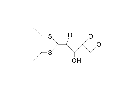 2-Deoxy-2(S)-deuterio-4,5-O-isopropylidene-D-erythro-pentose diethyl-dithioacetal