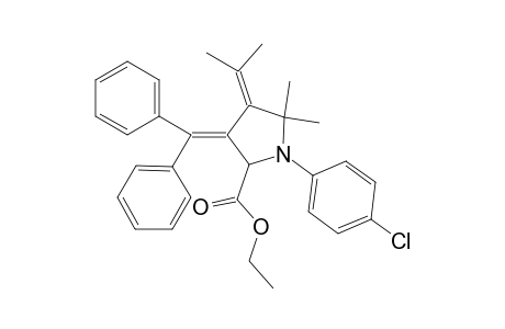 Ethyl 1-(4-chlorophenyl)-3-(diphenylmethylene)-5,5-dimethyl-4-(propan-2-ylidene)pyrrolidine-2-carboxylate