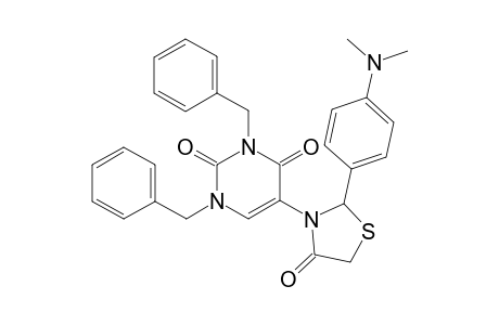 1,3-Dibenzyl-5-(2-(4-(dimethylamino)phenyl)-4-oxothiazolidin-3-yl)pyrimidine-2,4(1H,3H)-dione