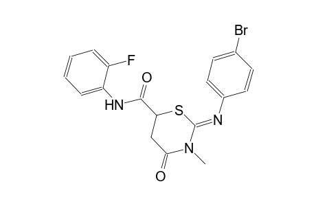 (2Z)-2-[(4-bromophenyl)imino]-N-(2-fluorophenyl)-3-methyl-4-oxotetrahydro-2H-1,3-thiazine-6-carboxamide