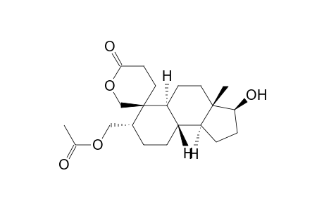 Spiro[6H-benz[e]indene-6,3'(6'H)-[2H]pyran]-6'-one, 7-[(acetyloxy)methyl]tetradecahydro-3-hydroxy-3a-methyl-, [3S-(3.alpha.,3a.alpha.,5a.beta.,6.alpha.,7.beta.,9a.alpha.,9b.beta.)]-