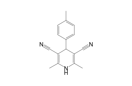 2,6-Dimethyl-4-(4-methylphenyl)-1,4-dihydropyrridine-3,5-dicarbonitrile