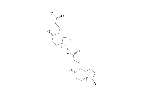 4-Indanpropionic acid, 3a.alpha.,4.beta.,5,6,7,7a-hexahydro-1.beta.-hydroxy-7a.beta.-methyl-5-oxo-, methyl ester, ester with 3a.alpha.,4.beta.,5,6,7,7a-hexahydro-7.alpha..beta.-methyl-1,5-dioxo-4-indanpropionic acid