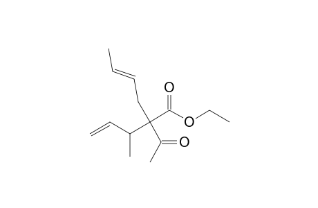 (E)-4-Hexenoic acid, 2-acetyl-2-(1-buten-3-yl)-, ethyl ester