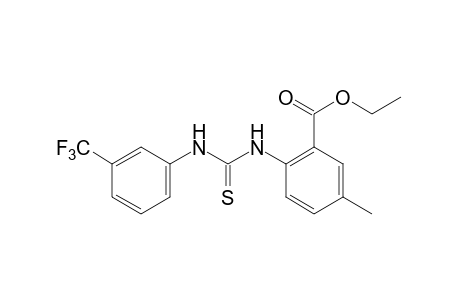 6-[2-THIO-3-(alpha,alpha,alpha-TRIFLUORO-m-TOLYL)UREIDO]-m-TOLUIC ACID, ETHYL ESTER