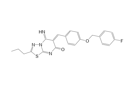 7H-[1,3,4]thiadiazolo[3,2-a]pyrimidin-7-one, 6-[[4-[(4-fluorophenyl)methoxy]phenyl]methylene]-5,6-dihydro-5-imino-2-propyl-, (6Z)-