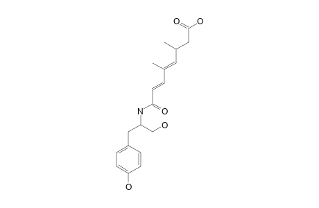 FARINOSONE-C;(4E,6E)-8-[2-HYDROXY-1-(4-HYDROXYBENZYL)-ETHYL]-AMINO-3,5-DIMETHYL-8-OXO-4,6-OCTADIENOIC-ACID