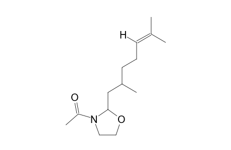 TRANS-3-ACETYL-2-(2',6'-DIMETHYL-5'-HEPTENYL)-OXAZOLIDINE;(DIASTEREOMER-A)