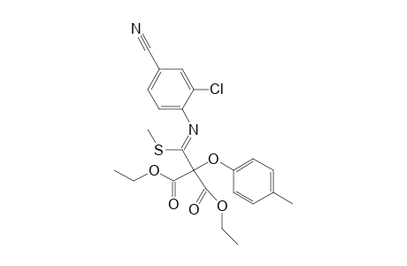 Propanedioic acid, 2-[[(2-chloro-4-cyanophenyl)imino](methylthio)methyl]-2-(4-methylphenoxy)-, diethyl ester