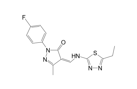 (4Z)-4-{[(5-ethyl-1,3,4-thiadiazol-2-yl)amino]methylene}-2-(4-fluorophenyl)-5-methyl-2,4-dihydro-3H-pyrazol-3-one