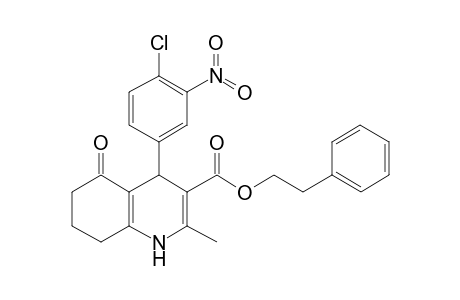 4-(4-Chloro-3-nitro-phenyl)-5-keto-2-methyl-4,6,7,8-tetrahydro-1H-quinoline-3-carboxylic acid phenethyl ester