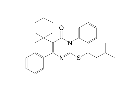 2-(isopentylthio)-3-phenyl-3H-spiro[benzo[h]quinazoline-5,1'-cyclohexan]-4(6H)-one