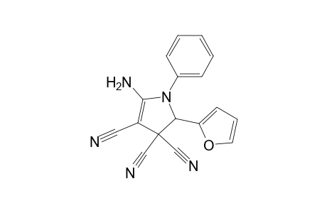 5-Amino-2-(2-furanyl)-1-phenyl-2H-pyrrole-3,3,4-tricarbonitrile