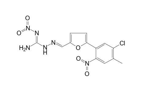 2-[(E)-[5-(5-chloranyl-4-methyl-2-nitro-phenyl)furan-2-yl]methylideneamino]-1-nitro-guanidine