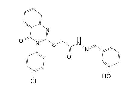 2-{[3-(4-chlorophenyl)-4-oxo-3,4-dihydro-2-quinazolinyl]sulfanyl}-N'-[(E)-(3-hydroxyphenyl)methylidene]acetohydrazide