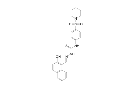 2-hydroxy-1-naphthaldehyde, 4-[p-(piperidinosulfonyl)phenyl]thiosemicarbazone