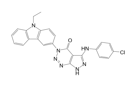 5-((4-Chlorophenyl)amino)-3-(9-ethyl-9H-carbazol-3-yl)-3,7-dihydro-4H-pyrazolo[3,4-d][1,2,3]triazin-4-one