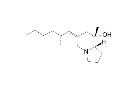 6-(2'-Methylhexylidene)-8-methyl-8-hydroxy-indolizidine