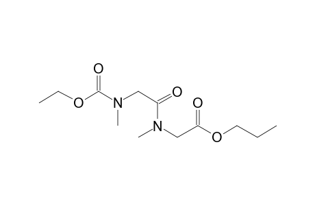 Sarcosylsarcosine, N-ethoxycarbonyl-, propyl ester