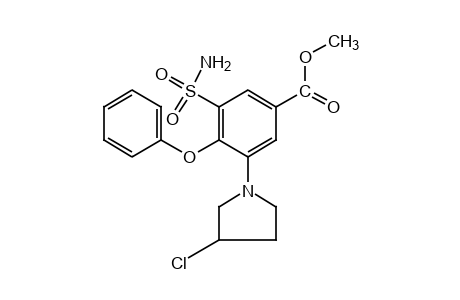 3-(3-chloro-1-pyrrolidinyl)-4-phenoxy-5-sulfamoylbenzoic acid, methyl ester