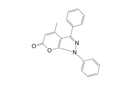 1,3-diphenyl-4-methylpyrano[2,3-c]pyrazol-6(1H)-one