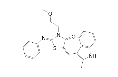 (2Z,5E)-3-(2-methoxyethyl)-5-[(2-methyl-1H-indol-3-yl)methylene]-2-(phenylimino)-1,3-thiazolidin-4-one