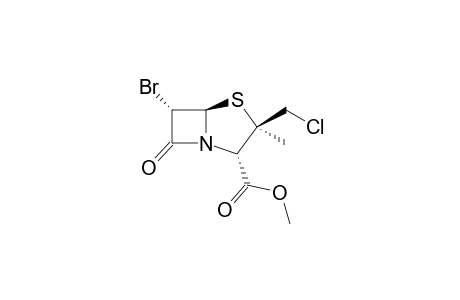 Methyl 6-.alpha.-Bromo-2.beta.-(chloromethyl)-2.alpha.-methylpenam-3.alpha.-carboxylate