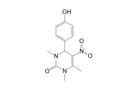 Pyrimidin-2(1H)-one, 3,4-dihydro-4-(4-hydroxyphenyl)-1,3,6-trimethyl-5-nitro-