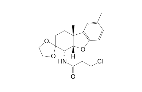 3-chloro-N-{8',9'b'b-dimethyl-1',4',4a'b,9b'-tetrahydrospiro[1,3-dioxolane-2,3'(2'H)-dibenzofuran]-4'a-yl}propionamide