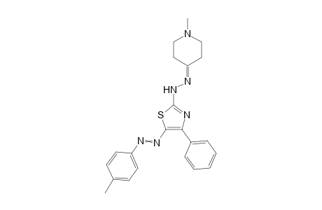 2-(2-(1-Methylpiperidin-4-ylidene)hydrazinyl)-4-phenyl-5-(p-tolyldiazenyl)thiazole