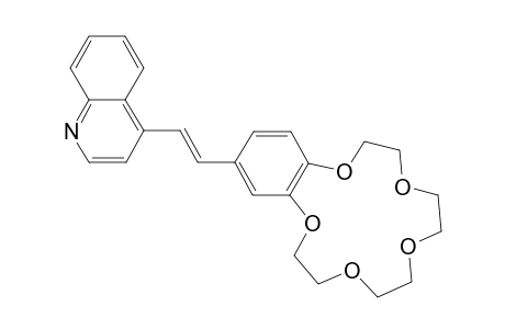 4-[(E)-2-(2,3,5,6,8,9,11,12-Octahydro-1,4,7,10,13-benzopentaoxacyclopentadecin-15-yl)-1-ethenyl]quinoline