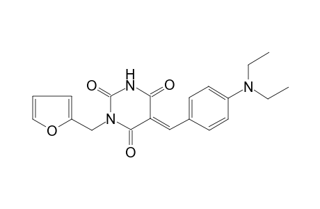 (5E)-5-[4-(Diethylamino)benzylidene]-1-(2-furylmethyl)-2,4,6(1H,3H,5H)-pyrimidinetrione