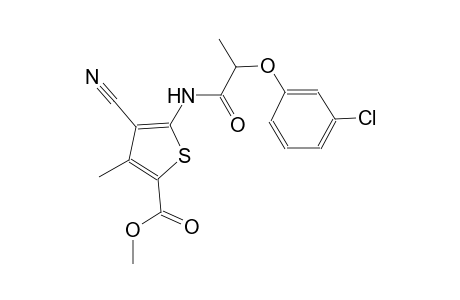 methyl 5-{[2-(3-chlorophenoxy)propanoyl]amino}-4-cyano-3-methyl-2-thiophenecarboxylate