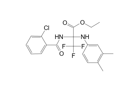 Ethyl 2-[(2-chlorobenzoyl)amino]-2-(3,4-dimethylanilino)-3,3,3-trifluoropropanoate