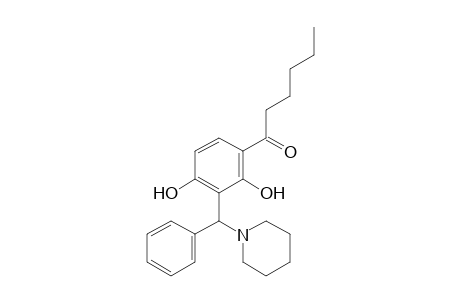 2',4'-dihydroxy-3'-(alpha-piperidinobenzyl)hexanophenone