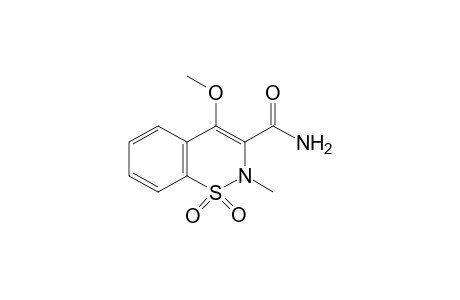 4-methoxy-2-methyl-2H-1,2-benzothiazine-3-carboxamide, 1,1-dioxide